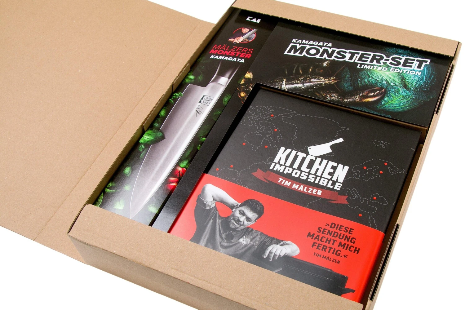 Kai Tim Malzer Kamagata Monster Set TMK-CB22, Set 2 Pièces Couteau De Chef Et Couteau à Pain + Livre De Cuisine 7 Kai Tim Malzer Kamagata Monster Set TMK-CB22, Set 2 Pièces Couteau De Chef Et Couteau à Pain + Livre De Cuisine – Image 5