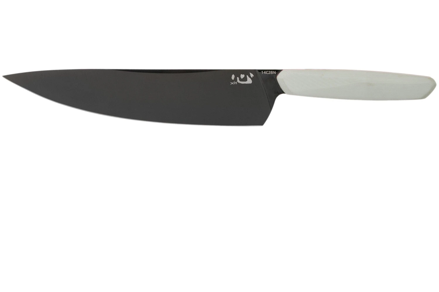 Xin Cutlery XinCore XC125 White G10, Red Liners, Black TiN Coating, Couteau De Chef 21,5 Cm 3 Xin Cutlery XinCore XC125 White G10, Red Liners, Black TiN Coating, Couteau De Chef 21,5 Cm